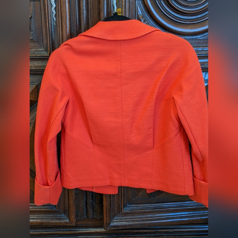 Cyrillus Burnt Orange Cropped Jacket – US 6 - Picture 2 of 6